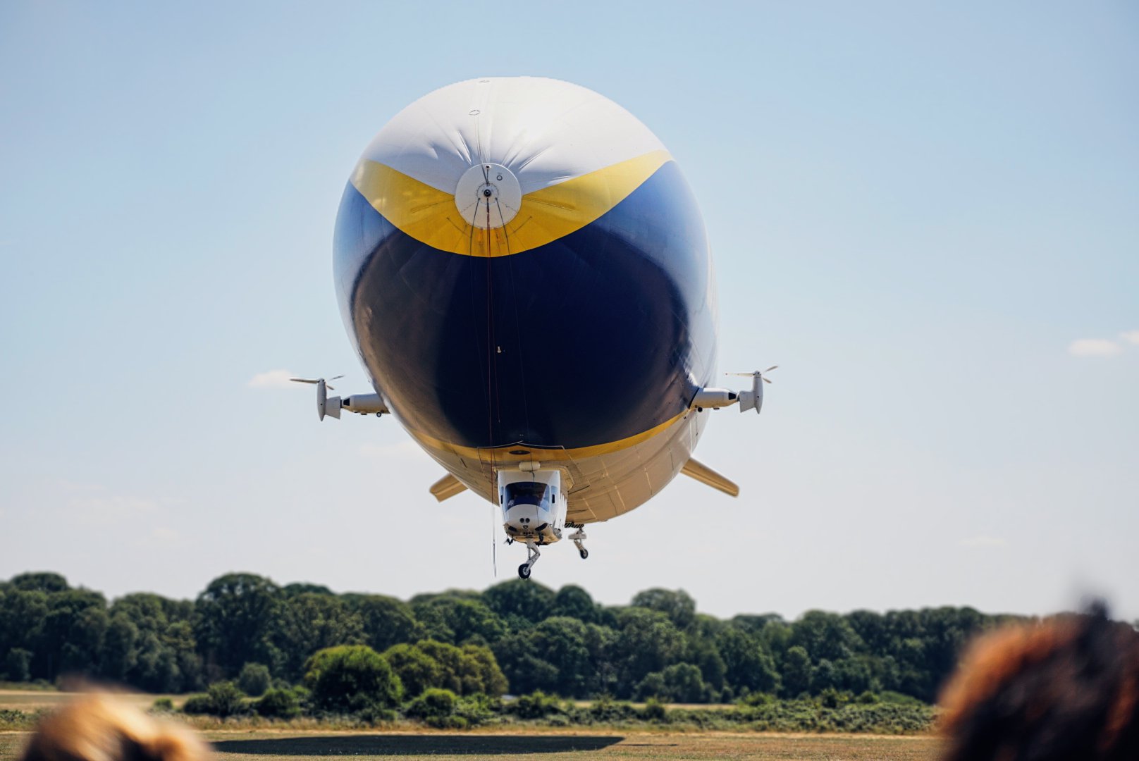 View from inside the Goodyear blimp during a photography flight